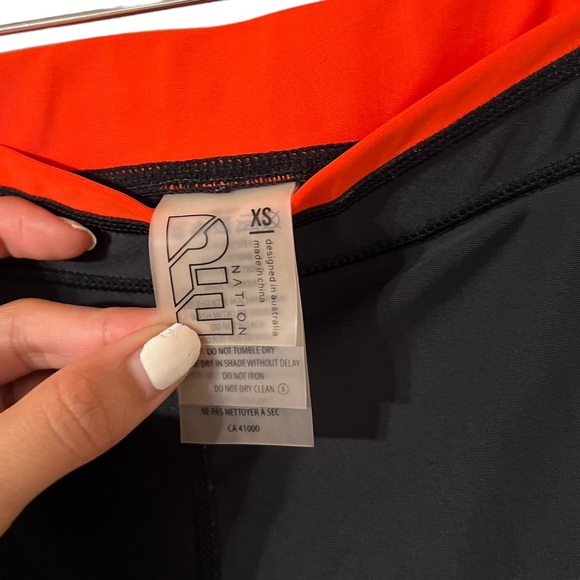 REVOLVE P.E Nation Black Orange Yoga Pants Leggings - Picture 8 of 8